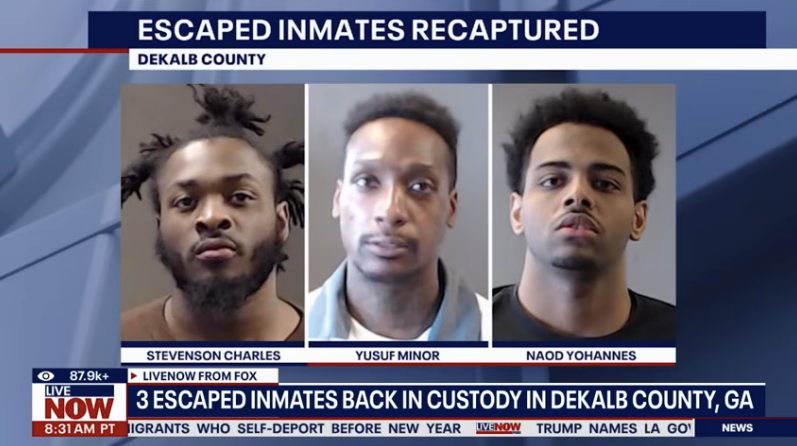 Escaped Georgia inmate's mugshots